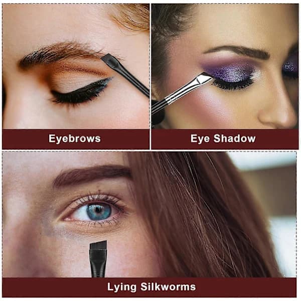 5 stk. Eyelinerbørster, Multifunktionel Vinklet Flad Fin Spids Tynd Øjenmakeup