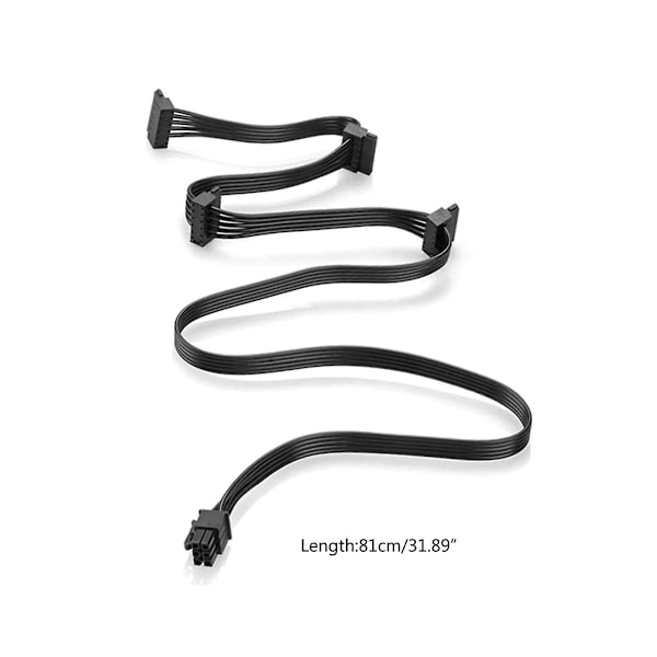 TS-Pcie 6 Pin Hane Till Sata 1 Till 4 Sata Hona Strömförsörjningssplitter För Modulär Rm650x Rm750x Strömförsörjning