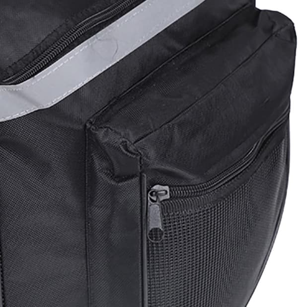 Dubbla cykelväskor 25L Vattentät Polyester Med Reflexband för Pendling Matinköp Elcykel Svart black