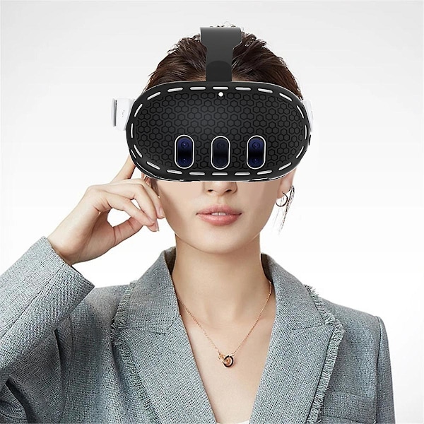 TS-Sopiva Quest 3 VR Suojakotelo, Silikonikotelo, Kuulokkeiden Pölytiivis Pinta, Lasit VR Lisävaruste