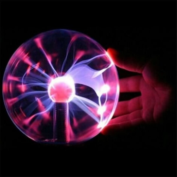 Plasma Ball Lys, 5-tommers berøringsfølsom ionkulelampe Rødt Nyhet Nattlys