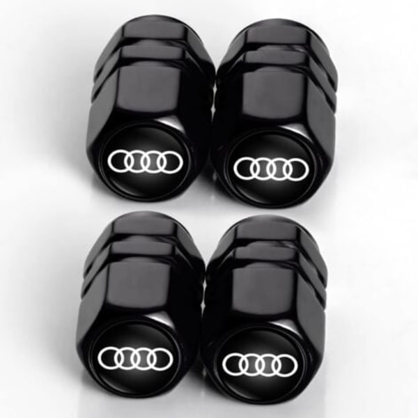 TS-4 Delars Ventilkåpor Bil Ventilkåpor, Metall Ventilkåpor Bil med Logotyp Kompatibel med Audi A1 A3 RS3 A4 A5 A6 A7 RS7 A8 Q3 Q