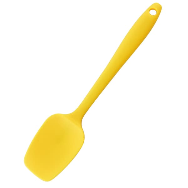 Heat-Resistant T-Shaped Silicone Scraper Comfortable Grip Versatile Kitchen Utensil Yellow
