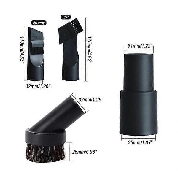 6-pack Vacuum Cleaner Nozzles, 32mm Vacuum Cleaner Brushes, Replacement Brushes and Nozzles, Multifunctional