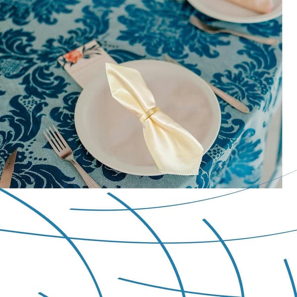 Servettringer, gull sinklegering halvmånedesign, sett med 10 for bryllup, middager, bursdager og høytidsfester