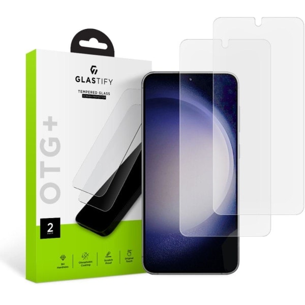 Glastify Samsung Galaxy S23 2-PACK Skærmbeskytter Hærdet Glas