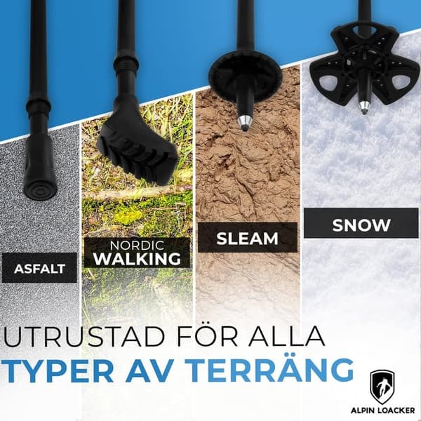 Vandrestave Carbon Sammenklappelige ALPIN LOACKER
