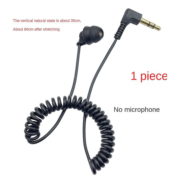 TS-3,5mm Fjäderhörlurar Ensidiga Hörlurar Öronproppar Trådbundet Headset För Mobiltelefon Mp3 Dator