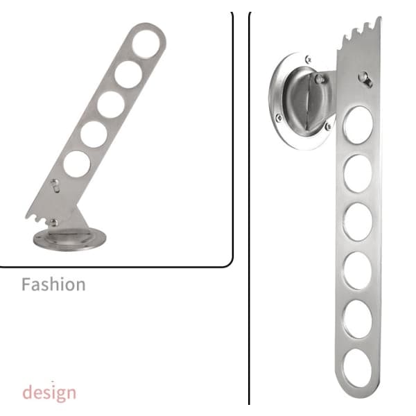 Thickened Stainless Steel Mobile Hook, Clothes Hook Hanger, Wall Drying Clothes, Foldable Clothes Rail (7-hole Stainless Steel Clothes Hook)