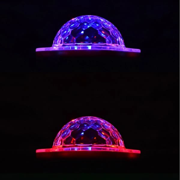Mini Diskokule Lys, LED Discolys Med 5 Moduser, LED Discolys USB-Lading Stjerneprosjektor Lys 1 stk - rosa