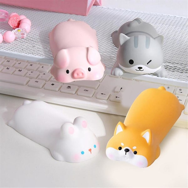 TS-4st Ergonomisk Kawaii Handledsstöd Musmatta För Kontor & Spel - Långsamt Återhämtande Minnesskum Arm Su