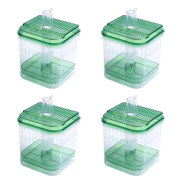 4x Plast Akvarium Filter Bottenlåda Trä