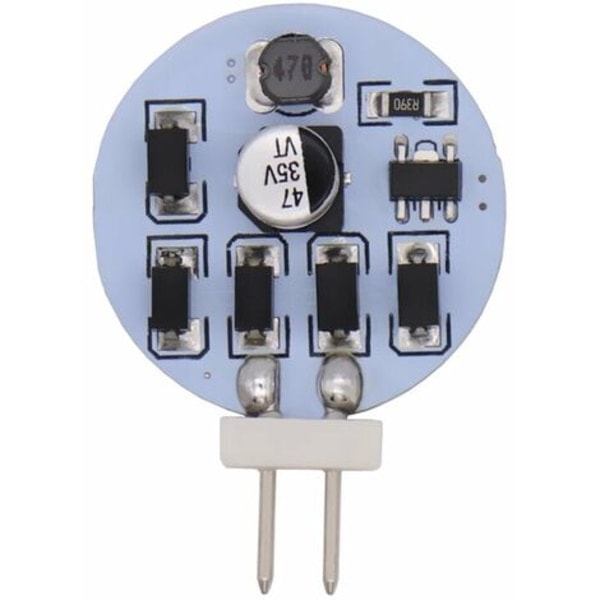 6 stk runde varmhvite G4 LED-lamper, erstatter