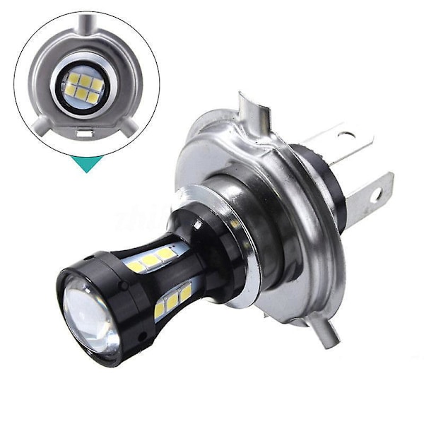 TS-H4 Motorsykkel 3030 Led Hi-lo Lysbjelke Frontlykt Pære 6500k 12-24v