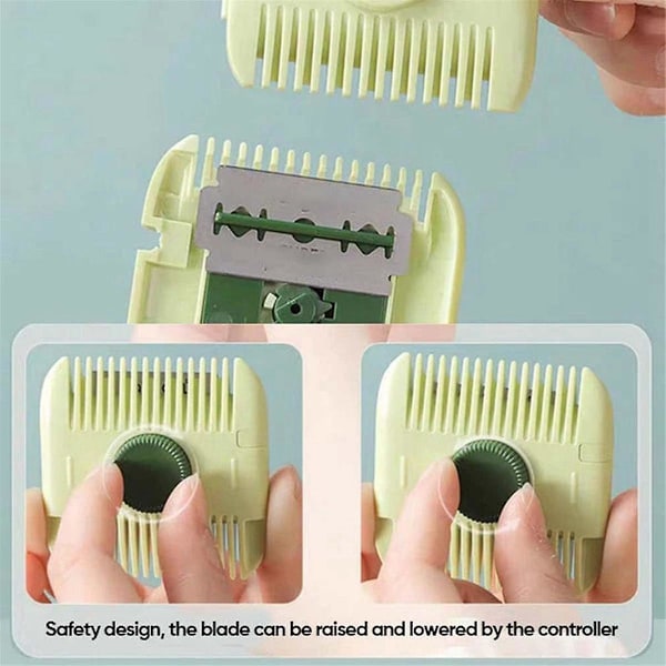 TS-2-i-1 Hårklippertrimmer Barberkam Pandehår Hårklipper Fjerner Hjemme Mini Makeup Værktøjer, orange