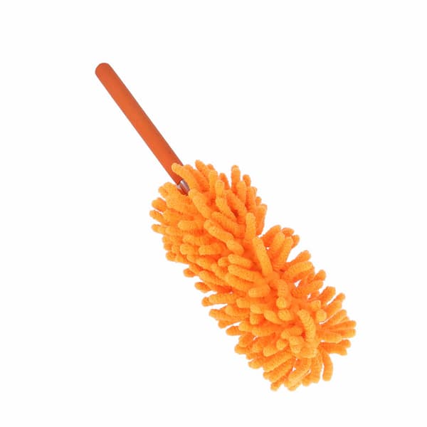 Telescopic Duster Removable Washable 72cm Chenille Dust Removal Tool for Home Cleaning Orange 0.2