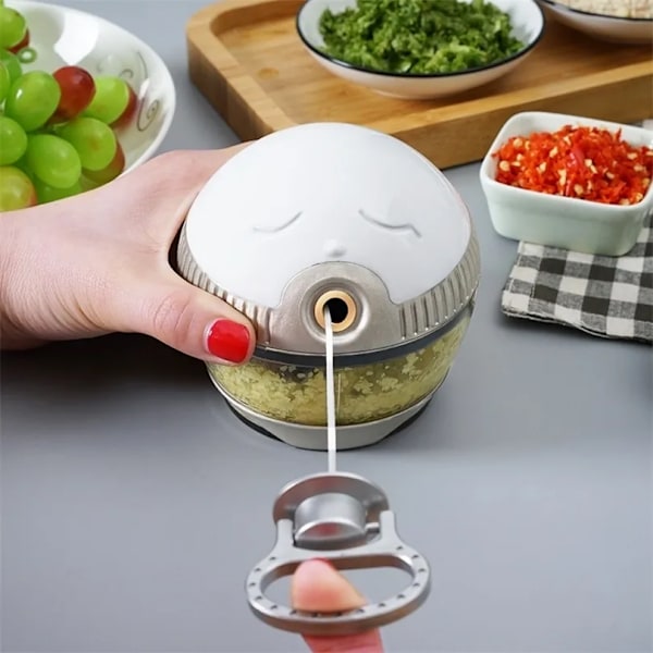Mini Manuell Matkutter Hvitløkskutter Kjøttkvern Frukt Grønnsakskutter Hakker Blender Nøtter Rivjern Kraftige Kjøkkenverktøy T200523
