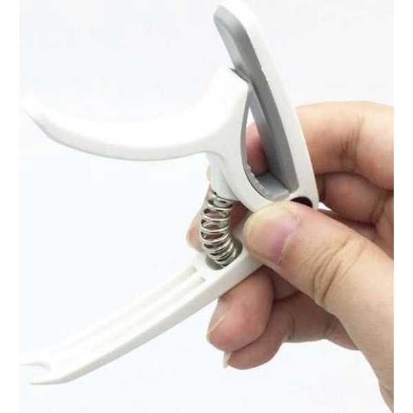 Gitarr Capodaster - Capo - Gitarr - Elektrisk - Akustisk - Plast - Vit