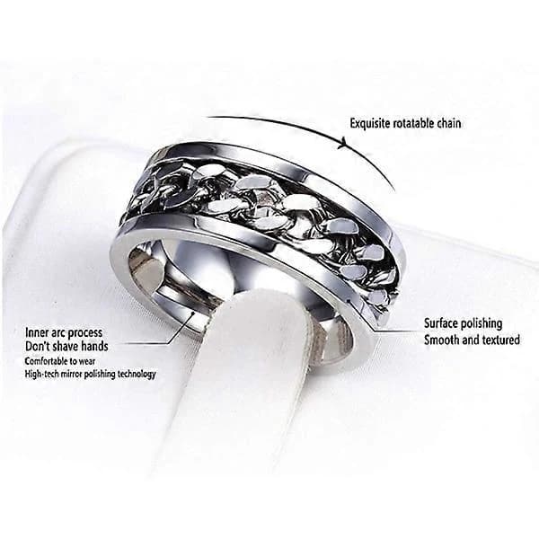 Antistressring med flaskeåbnerfunktion sølv 20,7 mm Sølv Sølv S