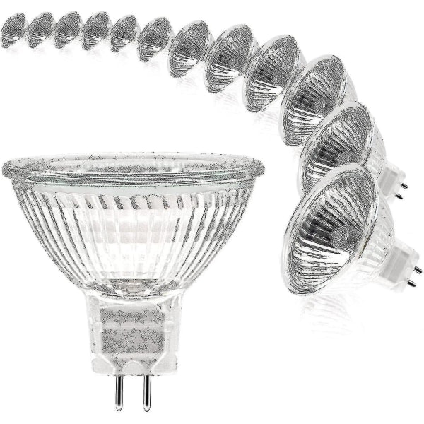 MR16 Kohdevalolamppu, 12V 20W Lamppu, GU5.3 Lamppu Himmennettävä, 2-nastainen Halogeenilamppu Lämmin valkoinen 2700K, 12 kpl pakkaus (mr16-20w-12p) [xh]