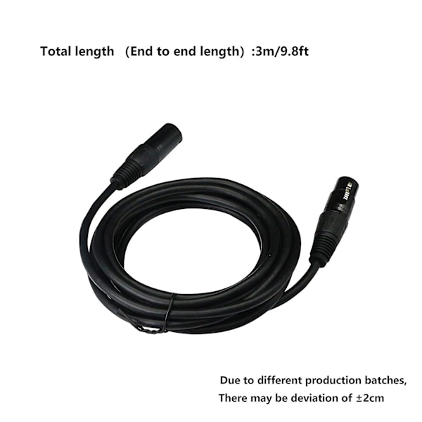 TS-Dj XLR-kabel, 3-benet hun XLR til 5-benet han XLR DMX til moving head