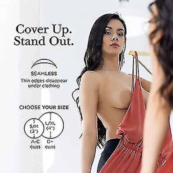 Nippies Nipple Cover - Klæbende Silikone Brystvorte Pasties - Genanvendelige Pasty Brystvorte Covers til Kvinder med Rejseetui