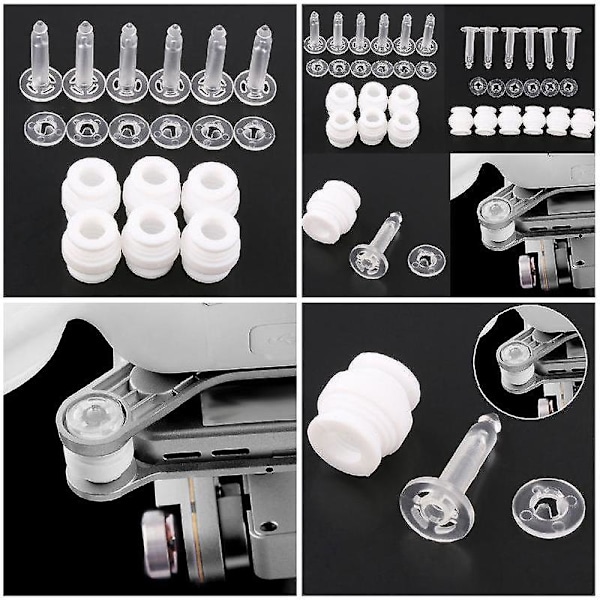 Dämpande gummikulor Anti-fall Anti-vibrationsstift Kit för DJI Phantom 3 Pro 2 Vision Gimbal