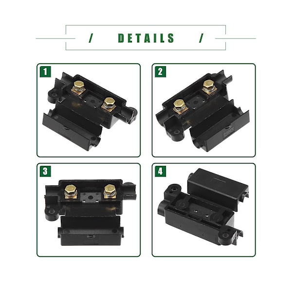 TS-Ans Sikringsholder Kit Til Dobbelt Batterisystem, Sikringsholder, Rørterminaler, Forskåret Krympeflex