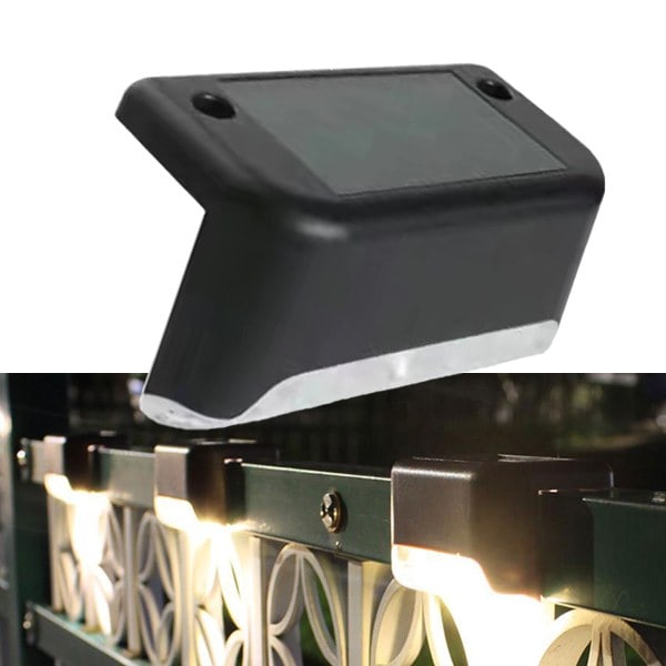 12-pakning solcellelamper for utendørs bruk, vanntette ganglamper med solenergi, automatisk på/av