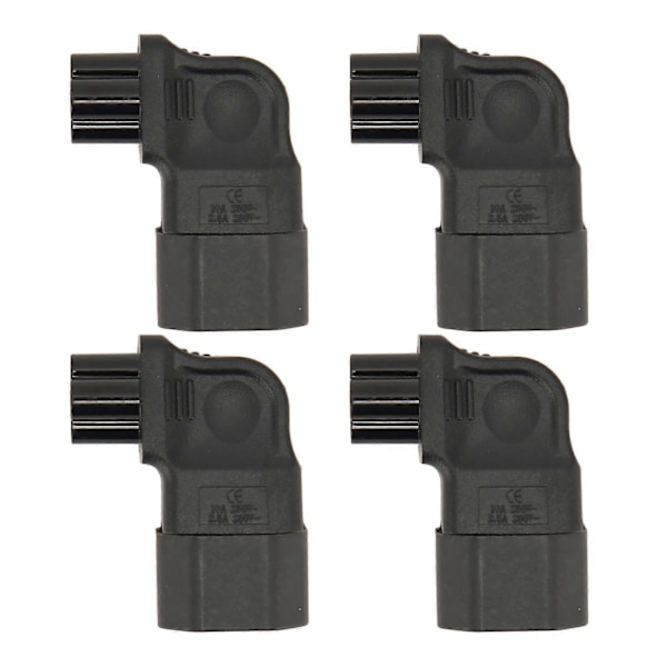 4 st IEC320 C14 till IEC320 C5 Strömadapter 90 Grader Högervinkel IEC320 C14 Hane till C5 Hona Strömadapter 250V