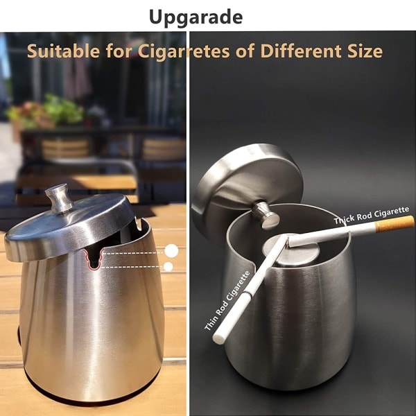 Askfat med lock - Askfat för utomhusbruk