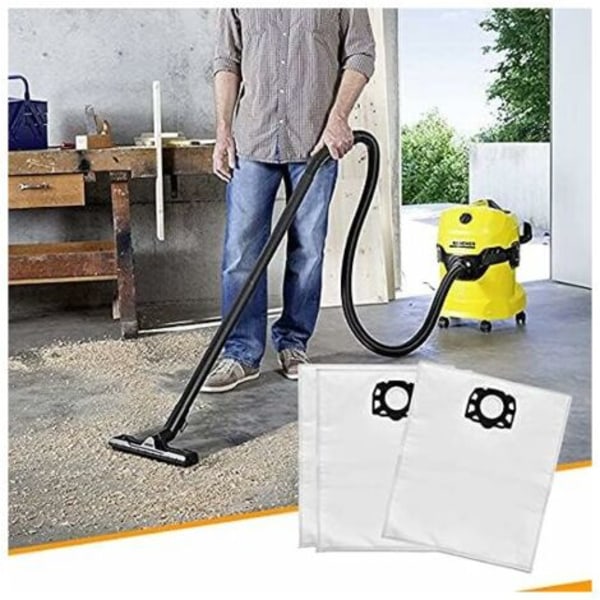 10 stk. poser til Kärcher WD5 WD4 WD6 MV4 MV5 MV6 Støvsugerfilterposer til Karcher Udskiftningsfiltre 2.863-006.0 Sæt