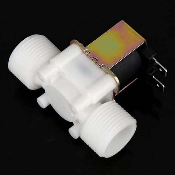 TS-Magnetventil 12 V DC Plast 3/4 '' DN20 Normalt Lukket N/C Flowkontakt Vandindløb Hurtig Tilslutning