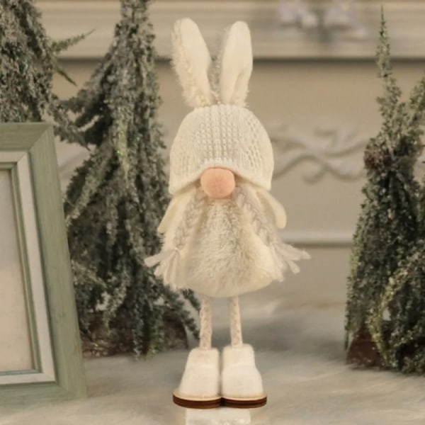 Dekorative Objekter Figurer Jule Ansiktsløs Gnome Nydelig Kaninøre Alve Dverger Stående Dukke God Dekorasjon For Hjem Navidad Anheng 230809