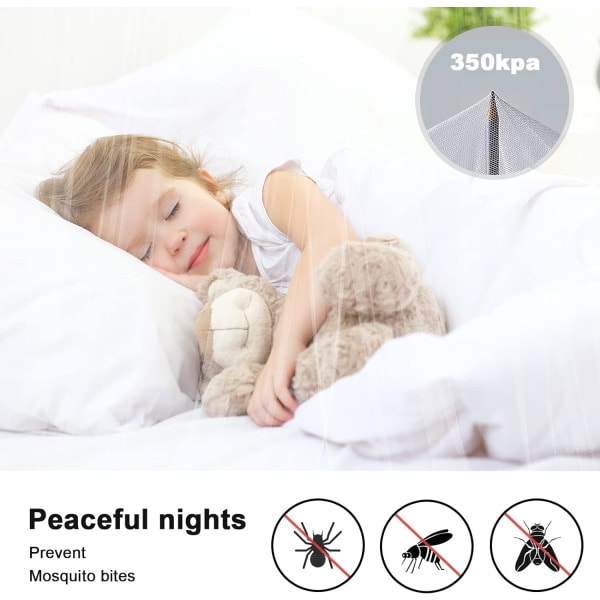 Sänghimmel, Myggnät för Enkelsäng/Dubbelsäng, Sänghimmel Vuxen/Flicka/Baby/Barn