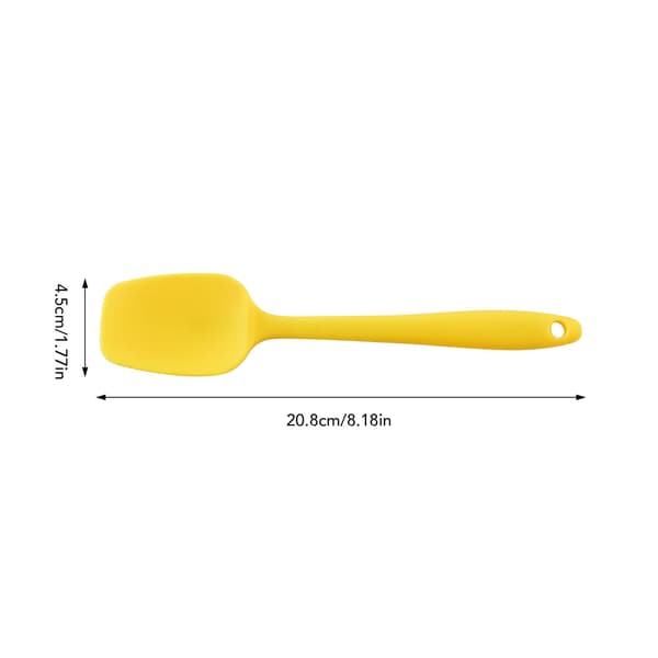 Heat-Resistant T-Shaped Silicone Scraper Comfortable Grip Versatile Kitchen Utensil Yellow