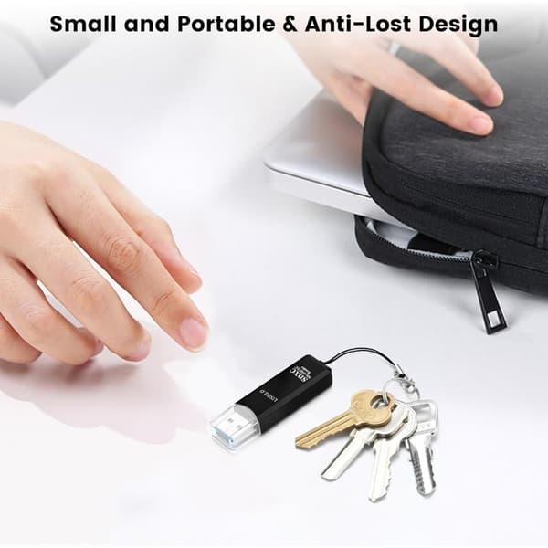 2 st USB2.0 SD/TF-kortläsare, USB 2.0 480 Mbps dubbelplats OTG-minneskortadapter för TF/Micro SD/SD/SDXC/Micro SDXC/Micro SDHC-minneskort