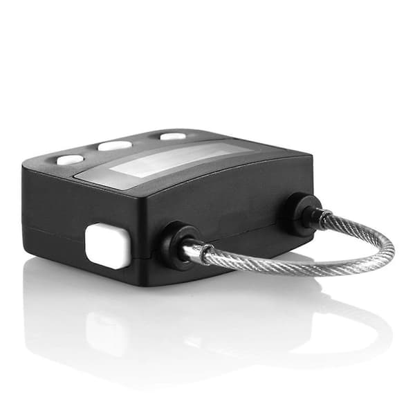 2x Electronic Timer Lock with Time Lock, Countdown Lock with USB Charging, 130kg Pull Force, Waterproof for Outdoor Use, 46x40x20mm, Black