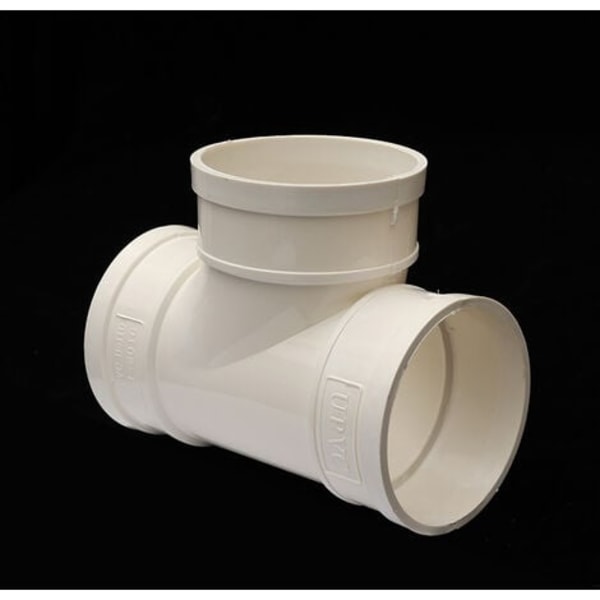 TS-Ø75mm Kanalforbindelse 3-vejs splitter (90 grader) xd - Rund Kanalforbindelse - Udsugningsventilator - Ventilations T-stykke til Tørr