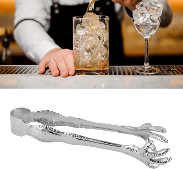 Mini istang, rustfrit stål sølv, ørneklo-stil, til isterninger og bartending