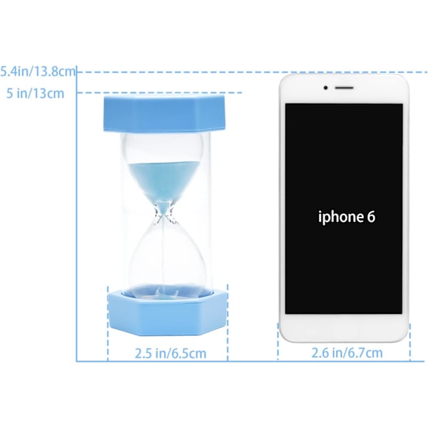 Timglas Sandklokke, Sandtimer, Timglas Barn Timer Timglas Sett Fargerik Sandklokke Kjøkken Timer Blå Blue 3 min