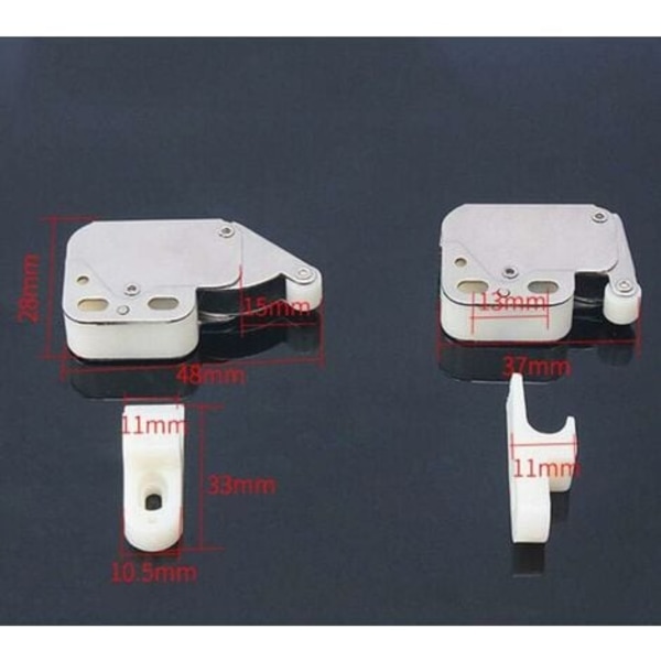TS- (4 kpl) Automaattinen jousipainejärjestelmä Push-In Touch Lock Mini Tip Latch Turvalukko kaapin oven huonekaluille