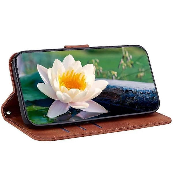 Flipcover til iPhone 16 Pro Max Stativ Magnetisk Pungcover Relief Lotusblomst Stativ