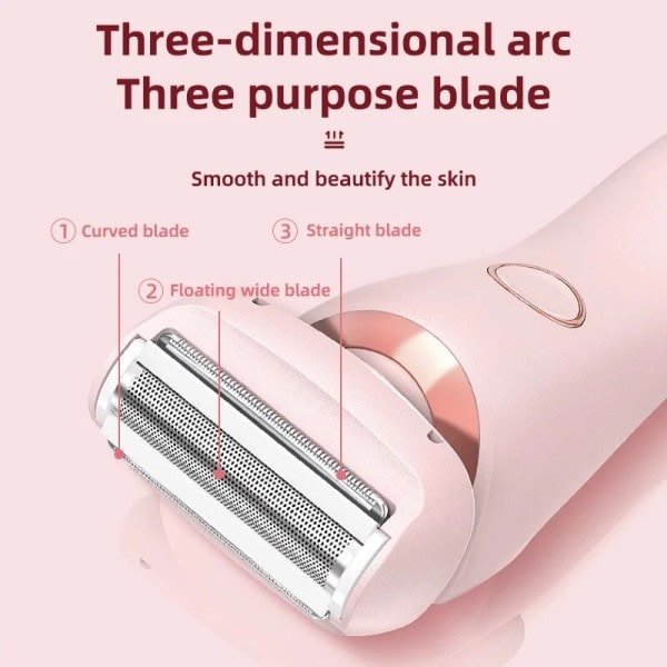 Smertefri hårfjerning epilator USB oppladbare trimmer kvinner kropp barberhøvel