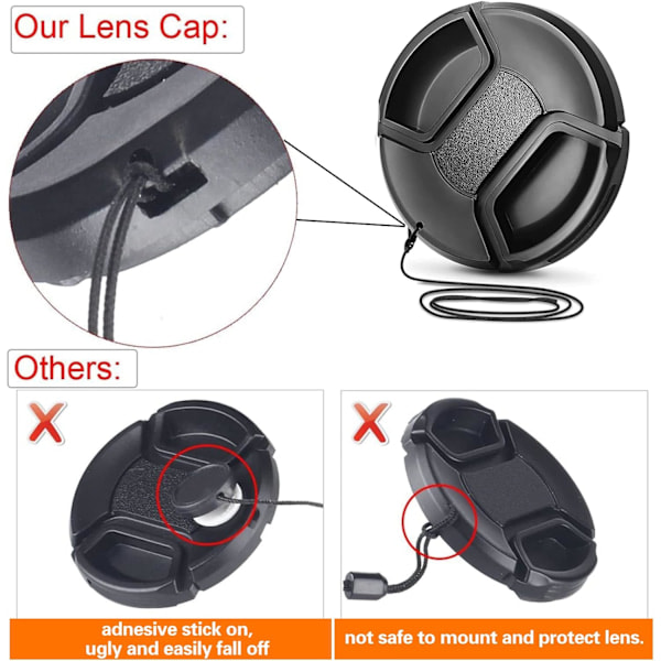 Linsebeskyttelse, Linsebeskyttelse, Linsebeskyttelse, 55mm Linsebeskyttelsessett med 2 S DXGHC{HH}