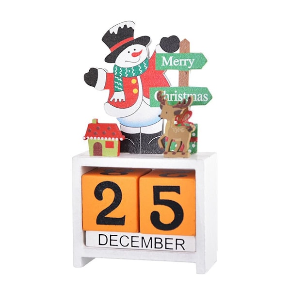 TS-Julbordskalender Bordsnummer Datum Träklossar Kalender Nedräkning Jul Skrivbordskalender