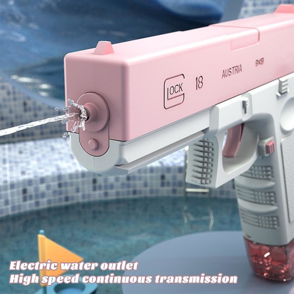 Elektrisk vattenleksak Automatisk Water Blater-leksaker för barn Sommarpojke Flickor Vattenkampleksaker pink A