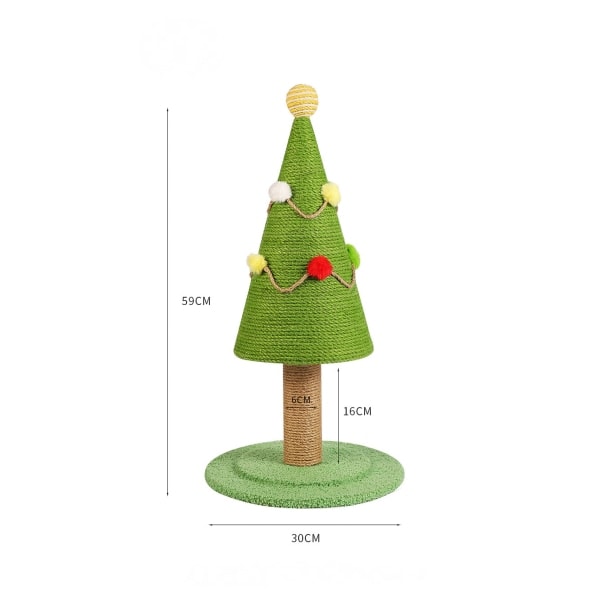 Kattekradstræ Tall Ceder Jul Kattetræ til Voksne Store Katte Kradsetræ Sød Legetøj Killing Kitty Sisal Kradsetræ