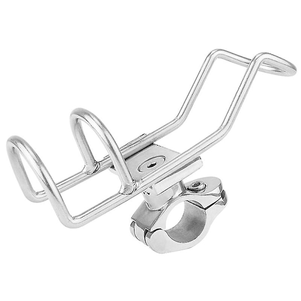 TS-1 stk. Rustfrit stål 316 Fiskestangholder Stangbeslag Støtteklemme til Rælingsmontering 32 mm Båd