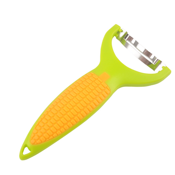 Simple Corn Cob Stripper, Fast Stainless Steel Corn Kernel Remover with Ergonomic Handle for Safe and Space-Saving Storage